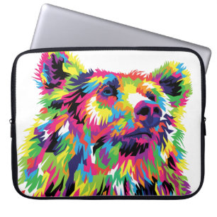 Housse Pour Ordinateur Portable Ours Spirit Animal Pop Art