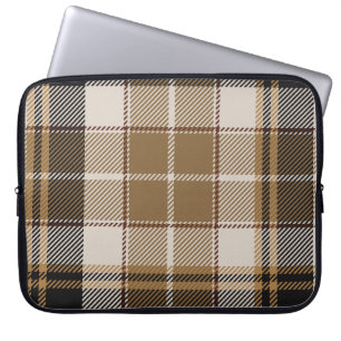 Housse Pour Ordinateur Portable Oxford Black et Tan Plaid