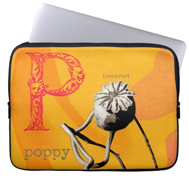 Housse Pour Ordinateur Portable P est pour Poppy (Devant)
