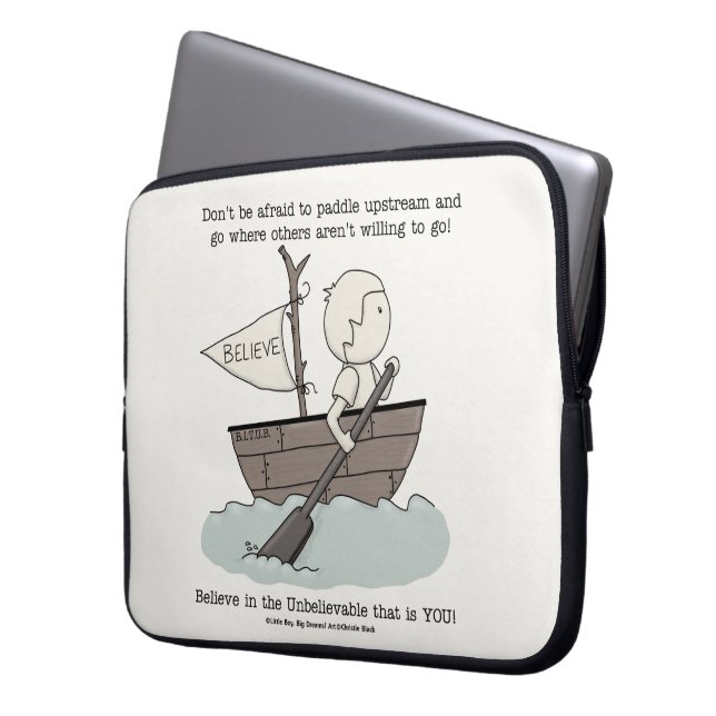 Housse Pour Ordinateur Portable Pagayer à contre-courant (devant gauche)