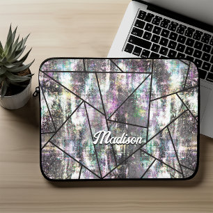 Housse Pour Ordinateur Portable Paillettes girly iridescentes élégantes