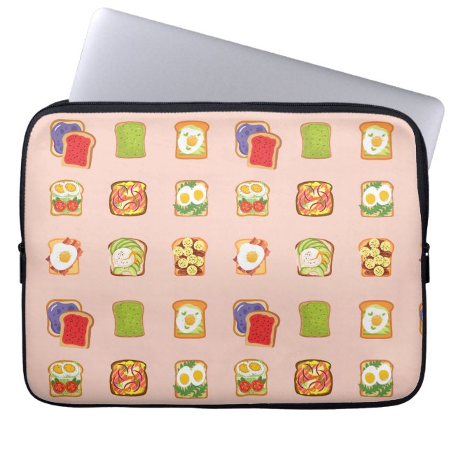 Housse Pour Ordinateur Portable Pain grillé pour brunch (Devant)