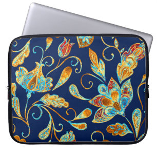 Housse Pour Ordinateur Portable Paisley aquarelle motif floral tuile : fleurs, f