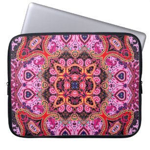 Housse Pour Ordinateur Portable Paisley multicolore, design d'impression d'écharpe