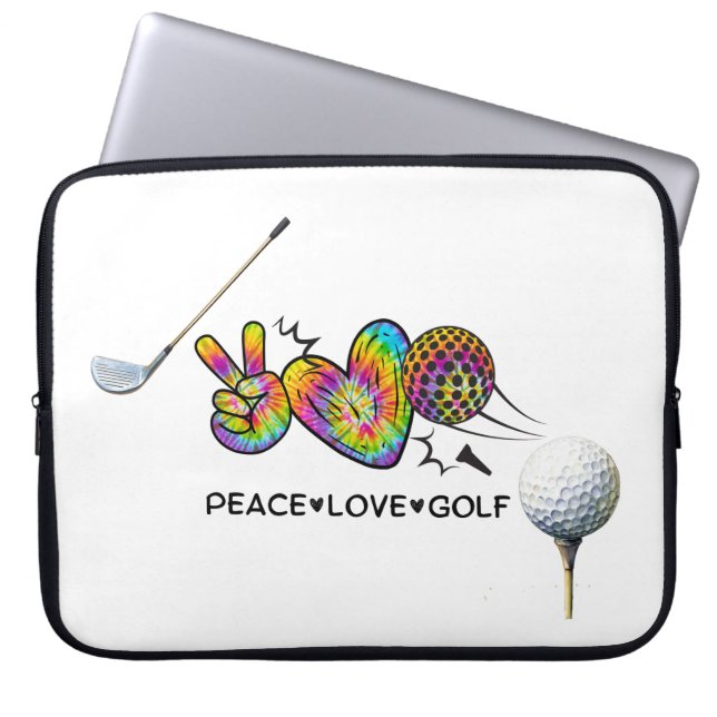 Housse Pour Ordinateur Portable Paix Amour Golf Tie-Dye (Devant)