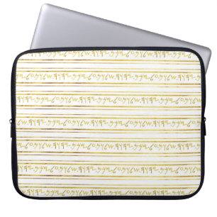 Housse Pour Ordinateur Portable Paleo Hébreu Paix Soyez Sur Vous Faux Gold Foil
