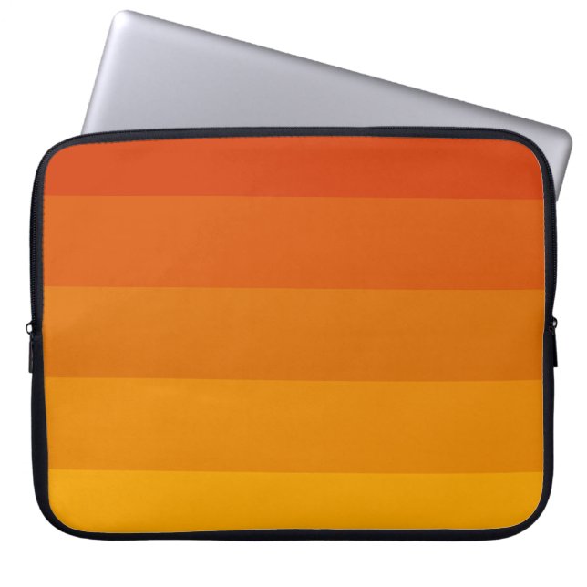 Housse Pour Ordinateur Portable Palette de bandes orange (Devant)