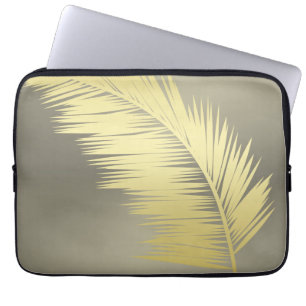 Housse Pour Ordinateur Portable Palm Tropical d'or feuille