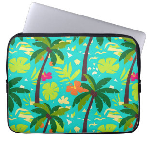 Housse Pour Ordinateur Portable Palmier Tropical Kigai - Feuillage Estival Esthéti