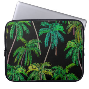 Housse Pour Ordinateur Portable Palmiers : Motif d'été acrylique.