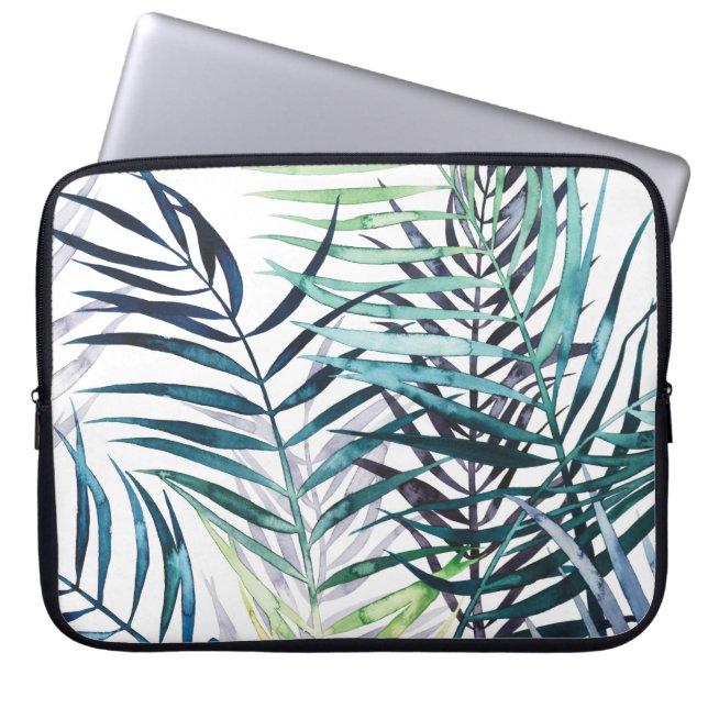 Housse Pour Ordinateur Portable Palmiers Twilight - Feuilles tropicaux (Devant)
