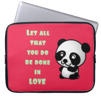 Panda avec une citation d'amour inspirationnelle