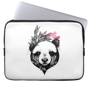 Housse Pour Ordinateur Portable Panda Bear Wild Animal Nature Illustration Art Tat