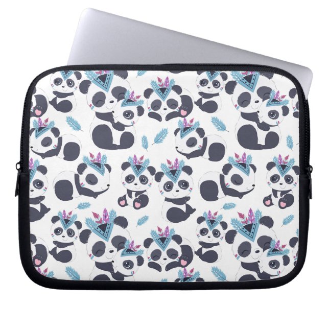 Housse Pour Ordinateur Portable Panda Lover | C'Est Comme Le Panda (Devant)