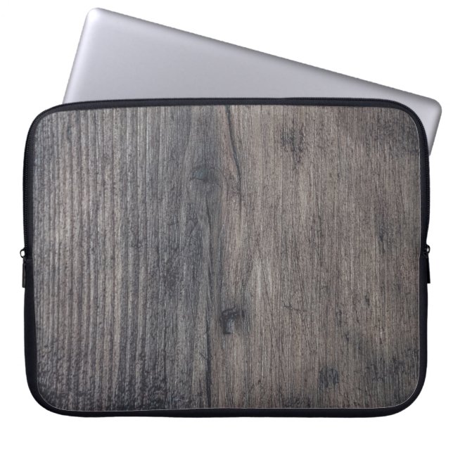 Housse Pour Ordinateur Portable Panneau Brown en bois (Devant)