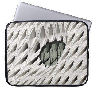 Housse Pour Ordinateur Portable Panneau en verre couleur noire ovale sur surface b