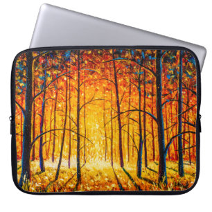 Housse Pour Ordinateur Portable Panorama orange automne ensoleillé chaude ruelle d