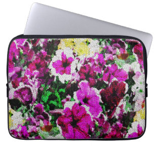 Housse Pour Ordinateur Portable Pansies brodées...