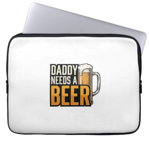 Housse Pour Ordinateur Portable Papa a besoin d'une bière Vintage gravure concepti