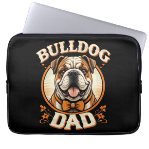 Housse Pour Ordinateur Portable Papa Bouledogue – Cute Vintage Bouledogue Fête des