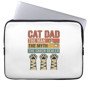 Housse Pour Ordinateur Portable Papa Chat Le Fournisseur de Snacks Chemise Vintage