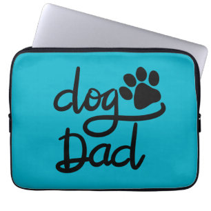 Housse Pour Ordinateur Portable Papa Chien Empreinte de Patte de Chien Drôle