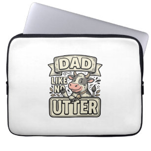 Housse Pour Ordinateur Portable Papa comme pas de pis drôle vache vintage vecteur