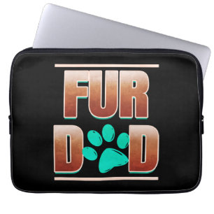 Housse Pour Ordinateur Portable Papa De Fourrure cool Avec Paw De Chat Le Jour