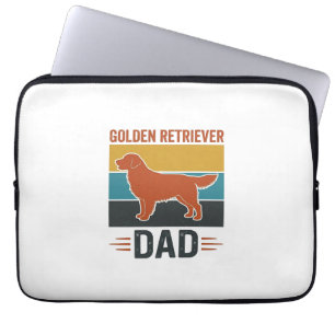 Housse Pour Ordinateur Portable Papa Golden Retriever Conception Vector pour Amate