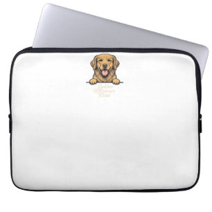 Housse Pour Ordinateur Portable Papa Golden Retriever Gravure Vintage