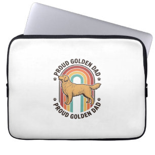 Housse Pour Ordinateur Portable Papa Golden Retriever Gravure Vintage Amoureux des