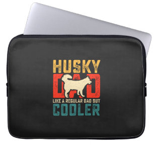 Housse Pour Ordinateur Portable Papa Husky, Papa Régulier Aller à la fraîcheur Drô