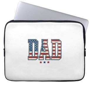 Housse Pour Ordinateur Portable Papa patriotique Drapeau américain Design vectorie
