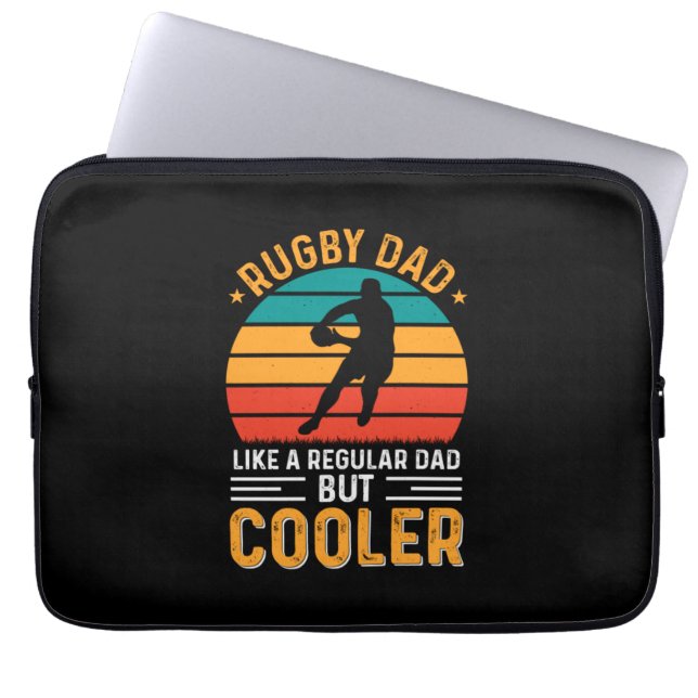 Housse Pour Ordinateur Portable Papa Rugby (Devant)
