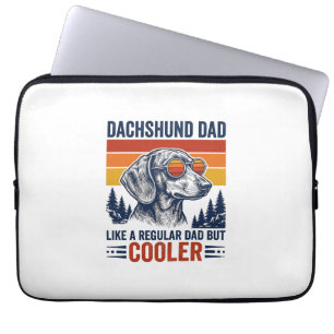 Housse Pour Ordinateur Portable Papa teckel comme un papa normal mais t-shirt plus