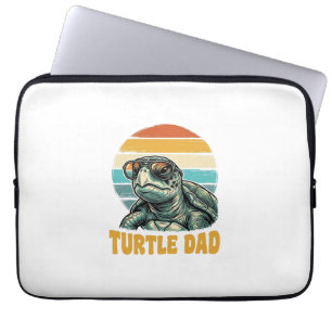 Housse Pour Ordinateur Portable Papa Tortue Rétro Coucher de Soleil Vintage Gravur