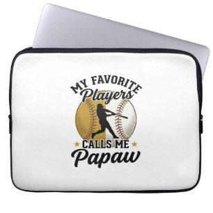 Housse Pour Ordinateur Portable Papaw de baseball joueurs préférés Vintage T-shirt
