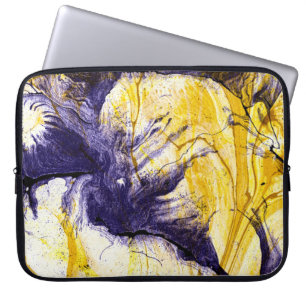 Housse Pour Ordinateur Portable Papier Marbré : Art Acrylique Lumineux