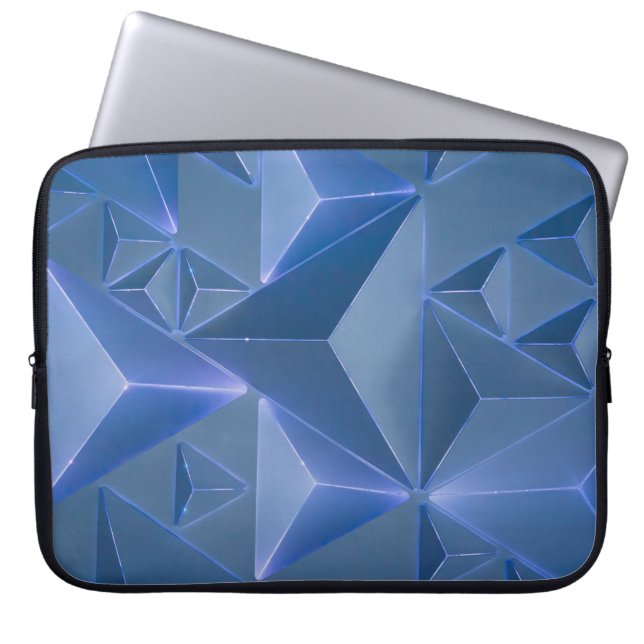 Housse Pour Ordinateur Portable Papier peint abstrait bleu (Devant)