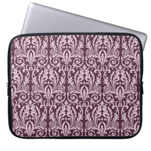 Housse Pour Ordinateur Portable Papier peint damassé classique et transparent.