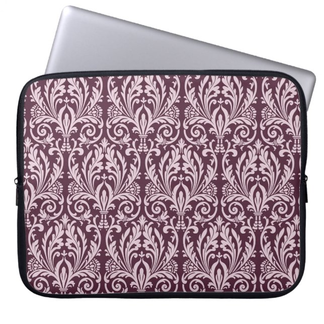 Housse Pour Ordinateur Portable Papier peint damassé classique et transparent. (Devant)