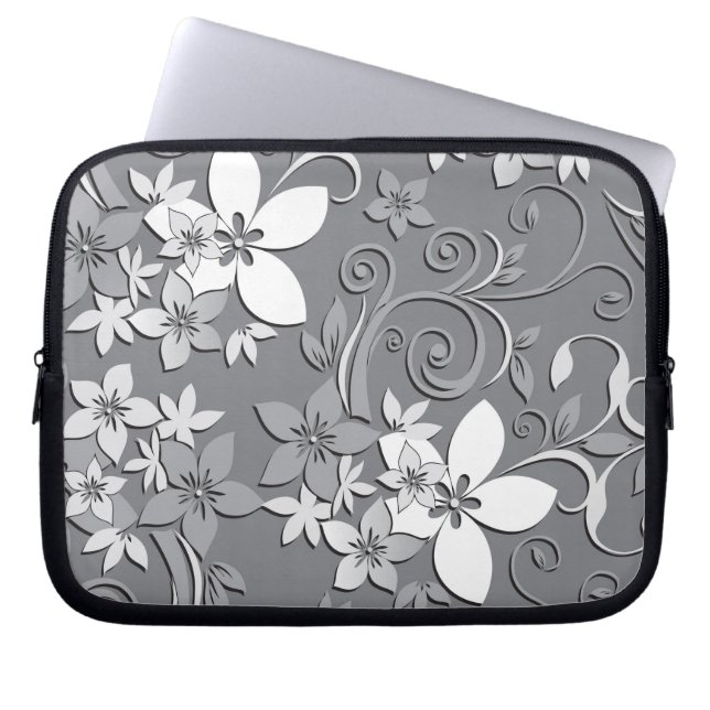 Housse Pour Ordinateur Portable Papier peint fleurs 2 (Devant)