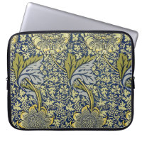 Papier Peint Floral William Morris Kennet Bleu Or
