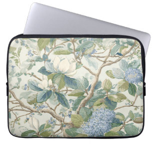 Housse Pour Ordinateur Portable Papier peint Magnolia Petit Saule Floral Côté Mer