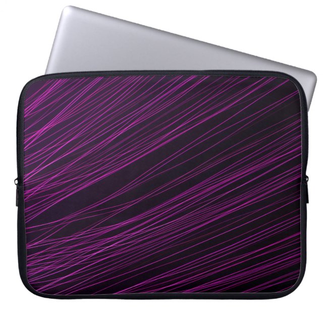 Housse Pour Ordinateur Portable Papier peint numérique violet et blanc (Devant)