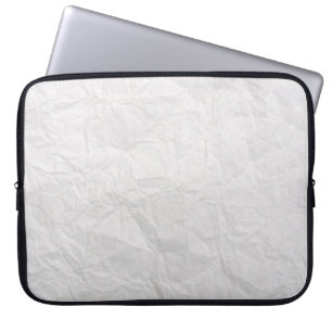 Housse Pour Ordinateur Portable Papier ridé blanc texture mignonne