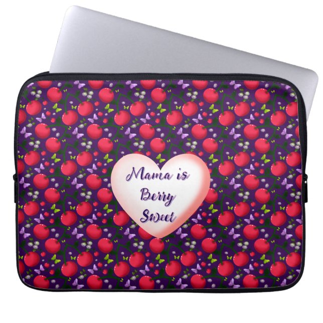 Housse Pour Ordinateur Portable Papillon Cerise Mignon personnalisé et sur mesure (Devant)