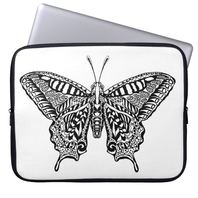 Housse Pour Ordinateur Portable Papillon de style (Devant)