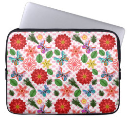 Housse Pour Ordinateur Portable Papillon Floral de Jardin de Printemps Moderne 