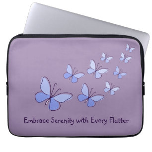 Housse Pour Ordinateur Portable Papillon flotter en bleu - Embrace la sérénité ...